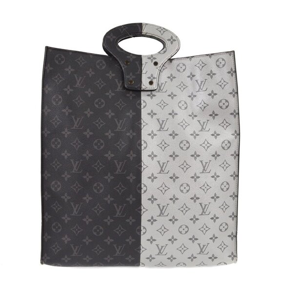 Louis Vuitton Black Silver Monogram Eclipse Split Tote M43816 PL0188 NQ00098 - Picture 1 of 9